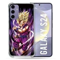Coque Renforcée En Verre Trempé Pour Samsung Galaxy S24 Manga Dragon Ball Sangohan Violet