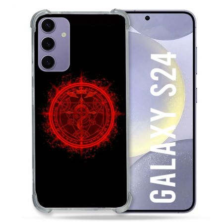Coque Renforcée En Verre Trempé Pour Samsung Galaxy S24 Manga Fullmetal Alchemist Logo