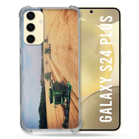 Coque Renforcée En Verre Trempé Pour Samsung Galaxy S24 Plus Agriculture Moissonneuse