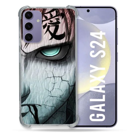 Coque Renforcée En Verre Trempé Pour Samsung Galaxy S24 Manga Naruto Gaara