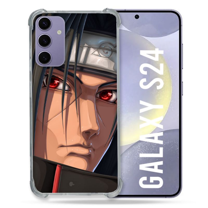 Coque Renforcée En Verre Trempé Pour Samsung Galaxy S24 Manga Naruto Itachi Visage