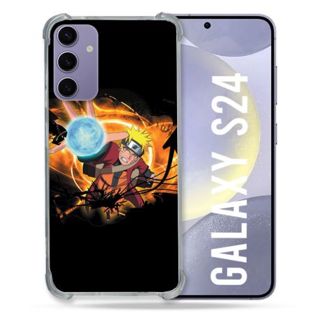Coque Renforcée En Verre Trempé Pour Samsung Galaxy S24 Manga Naruto Noir