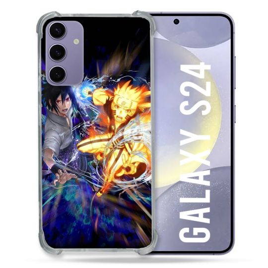 Coque Renforcée En Verre Trempé Pour Samsung Galaxy S24 Manga Naruto VS
