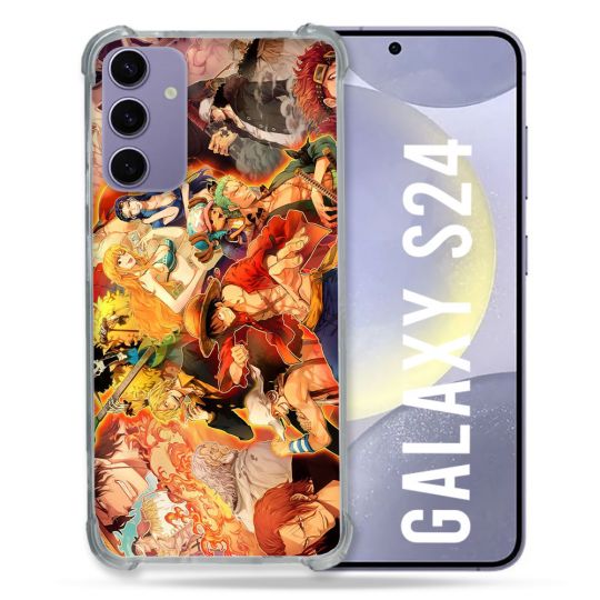 Coque Renforcée En Verre Trempé Pour Samsung Galaxy S24 Manga One Piece Nakama