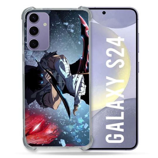 Coque Renforcée En Verre Trempé Pour Samsung Galaxy S24 Manga Solo Leveling Sung Epee