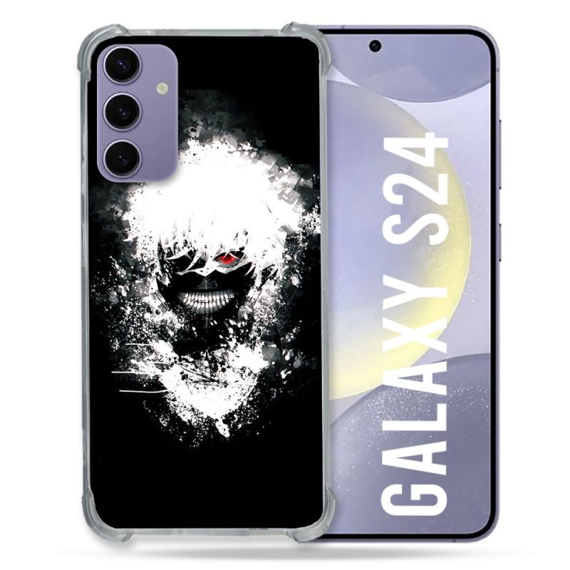 Coque Renforcée En Verre Trempé Pour Samsung Galaxy S24 Manga Tokyo Ghoul Kaneki Tag