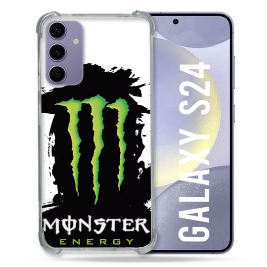 Coque Renforcée En Verre Trempé Pour Samsung Galaxy S24 Monster Energy Tache