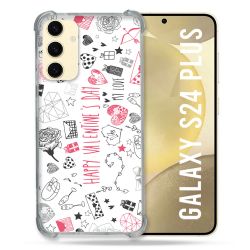 Coque Renforcée En Verre Trempé Pour Samsung Galaxy S24 Plus Amour Valentines