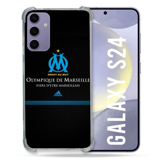 Coque Renforcée En Verre Trempé Pour Samsung Galaxy S24 Olympique Marseille OM Fier etre Marseillais