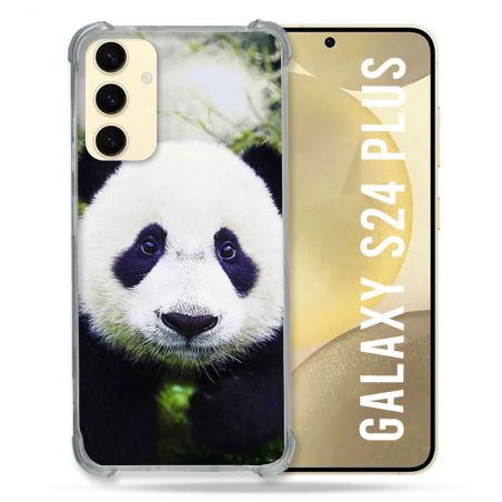 Coque Renforcée En Verre Trempé Pour Samsung Galaxy S24 Plus Animal Panda Color