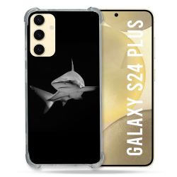 Coque Renforcée En Verre Trempé Pour Samsung Galaxy S24 Plus Animal Requin Sombre