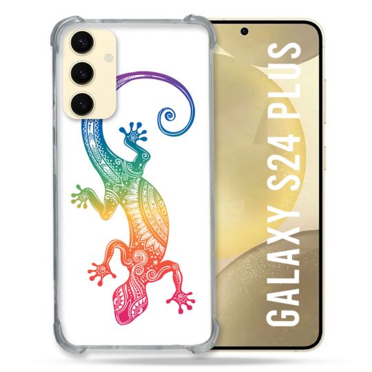 Coque Renforcée En Verre Trempé Pour Samsung Galaxy S24 Plus Animal Salamandre Color