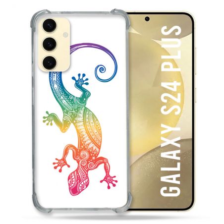 Coque Renforcée En Verre Trempé Pour Samsung Galaxy S24 Plus Animal Salamandre Color