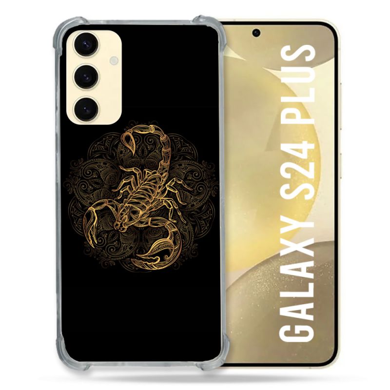 Coque Renforcée En Verre Trempé Pour Samsung Galaxy S24 Plus Animal Scorpion Fresque