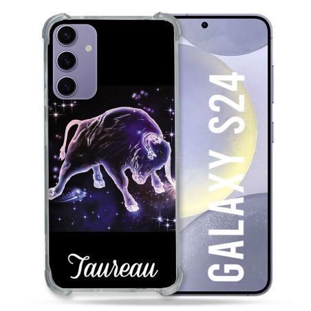 Coque Renforcée En Verre Trempé Pour Samsung Galaxy S24 Signe Zodiaque 2 Taureau