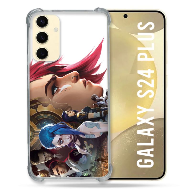 Coque Renforcée En Verre Trempé Pour Samsung Galaxy S24 Plus Arcane Jynx Sœur