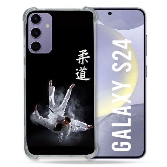 Coque Renforcée En Verre Trempé Pour Samsung Galaxy S24 Sport Judo Noir