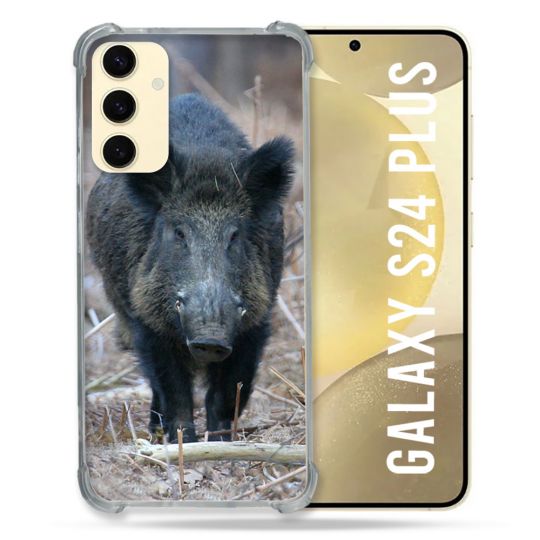 Coque Renforcée En Verre Trempé Pour Samsung Galaxy S24 Plus Chasse Sanglier Pin