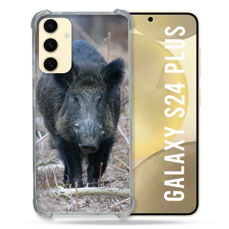 Coque Renforcée En Verre Trempé Pour Samsung Galaxy S24 Plus Chasse Sanglier Pin
