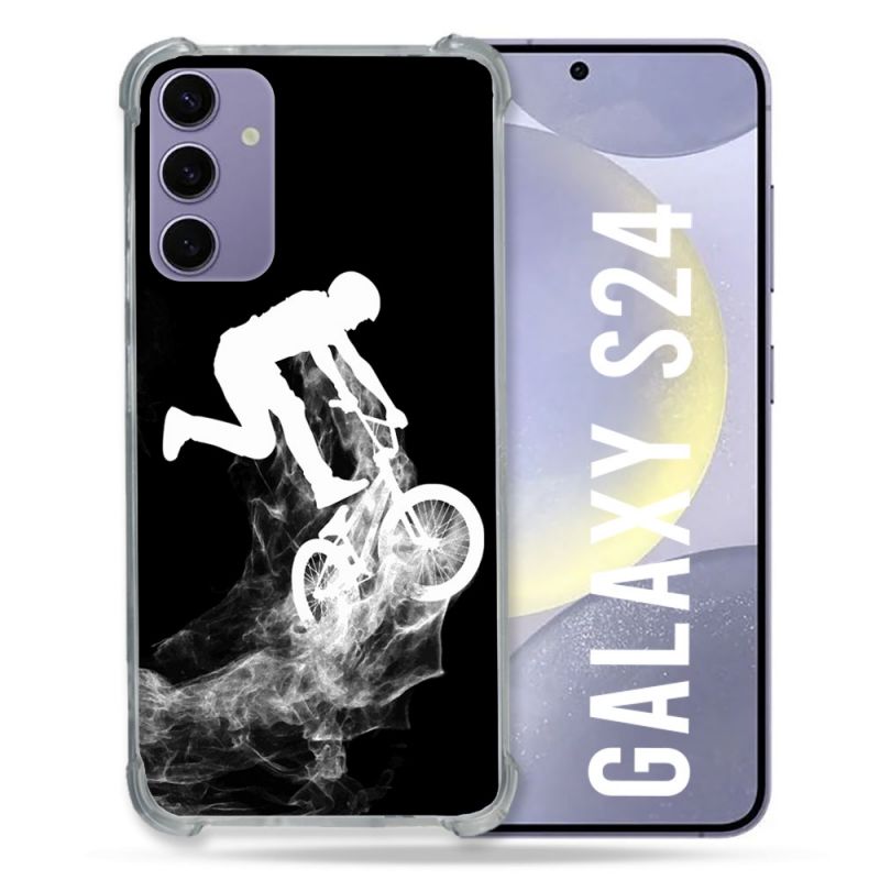 Coque Renforcée En Verre Trempé Pour Samsung Galaxy S24 Sport VTT Noir