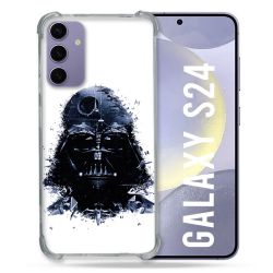 Coque Renforcée En Verre Trempé Pour Samsung Galaxy S24 Star Wars - Dark Vador Blanc