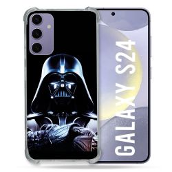 Coque Renforcée En Verre Trempé Pour Samsung Galaxy S24 Star Wars - Dark Vador Noir