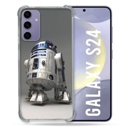 Coque Renforcée En Verre Trempé Pour Samsung Galaxy S24 Star Wars - R2D2