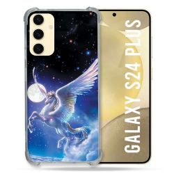 Coque Renforcée En Verre Trempé Pour Samsung Galaxy S24 Plus Fantastique Licorne Céleste