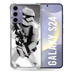 Coque Renforcée En Verre Trempé Pour Samsung Galaxy S24 Star Wars - Trooper