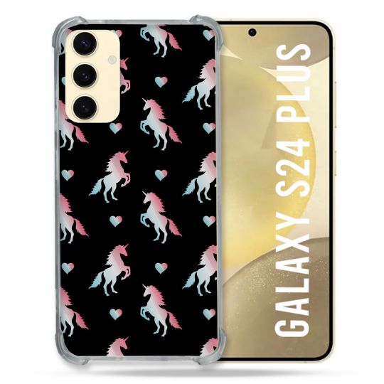 Coque Renforcée En Verre Trempé Pour Samsung Galaxy S24 Plus Fantastique Licorne Pattern