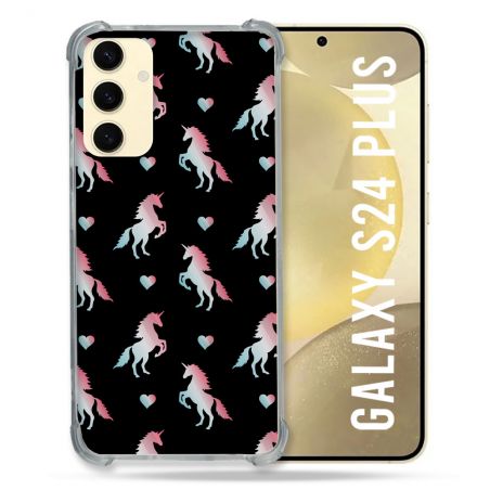Coque Renforcée En Verre Trempé Pour Samsung Galaxy S24 Plus Fantastique Licorne Pattern