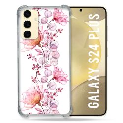 Coque Renforcée En Verre Trempé Pour Samsung Galaxy S24 Plus Fleur Eclosion