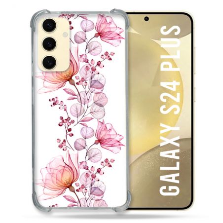Coque Renforcée En Verre Trempé Pour Samsung Galaxy S24 Plus Fleur Eclosion