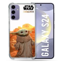 Coque Renforcée En Verre Trempé Pour Samsung Galaxy S24 Star Wars - Yoda bebe soleil