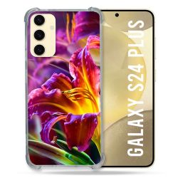 Coque Renforcée En Verre Trempé Pour Samsung Galaxy S24 Plus Fleur Lys Color