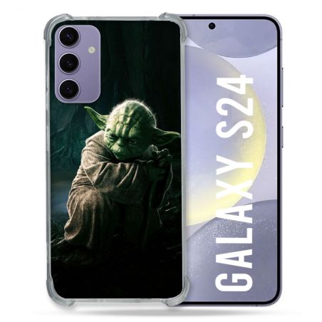 Coque Renforcée En Verre Trempé Pour Samsung Galaxy S24 Star Wars - Yoda sombre