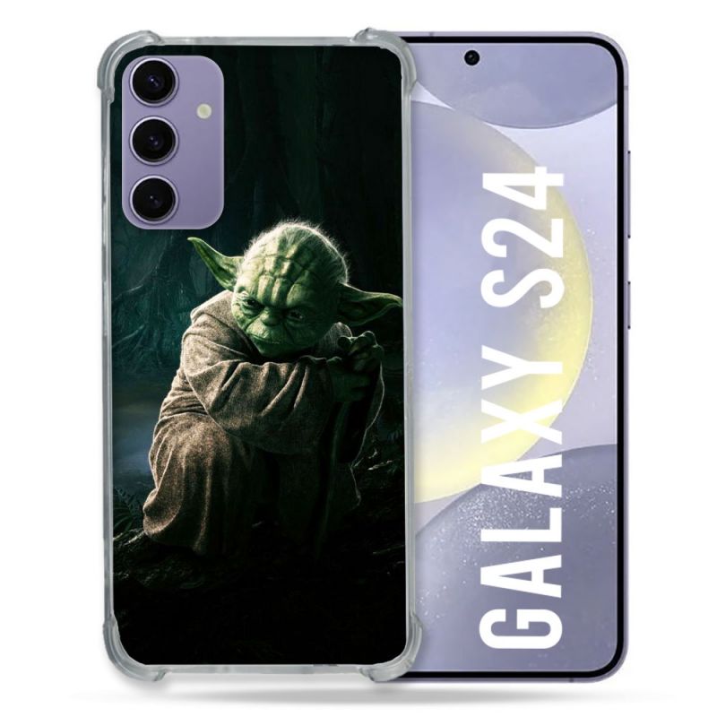 Coque Renforcée En Verre Trempé Pour Samsung Galaxy S24 Star Wars - Yoda sombre