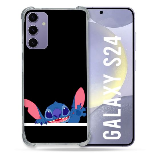 Coque Renforcée En Verre Trempé Pour Samsung Galaxy S24 Stitch Noir
