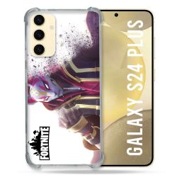 Coque Renforcée En Verre Trempé Pour Samsung Galaxy S24 Plus Fortnite Blanc