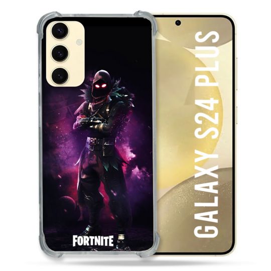 Coque Renforcée En Verre Trempé Pour Samsung Galaxy S24 Plus Fortnite Raven