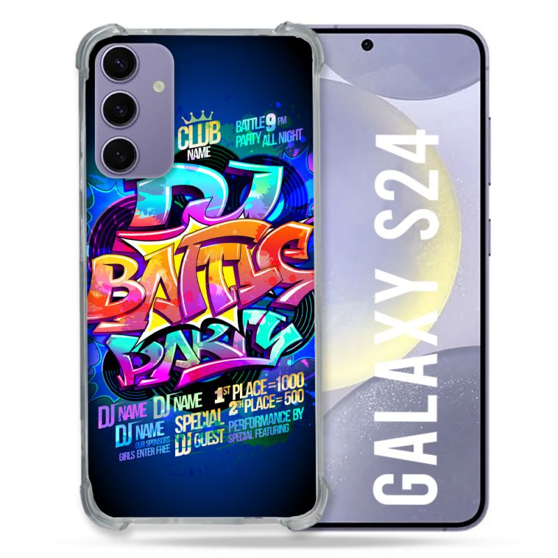 Coque Renforcée En Verre Trempé Pour Samsung Galaxy S24 Street Art Rap