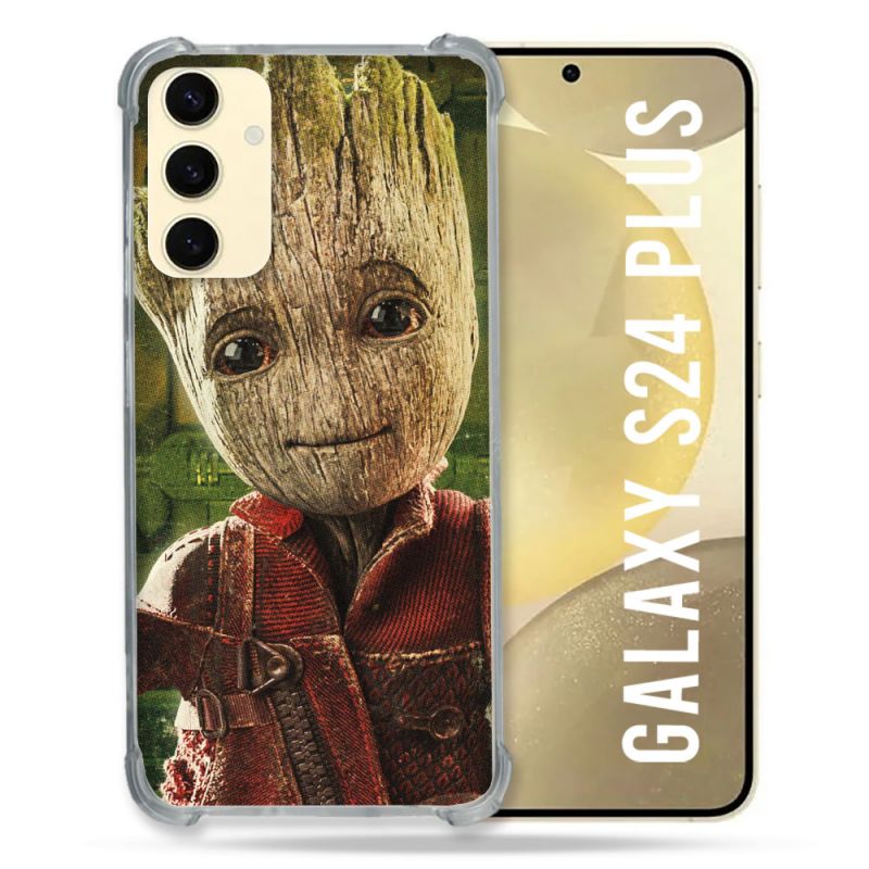 Coque Renforcée En Verre Trempé Pour Samsung Galaxy S24 Plus Groot Vert