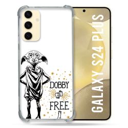 Coque Renforcée En Verre Trempé Pour Samsung Galaxy S24 Plus Harry Potter Dobby Free Blanc
