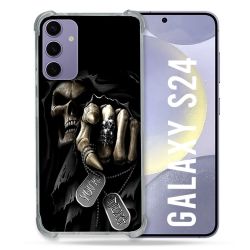 Coque Renforcée En Verre Trempé Pour Samsung Galaxy S24 Tete de Mort Your Next