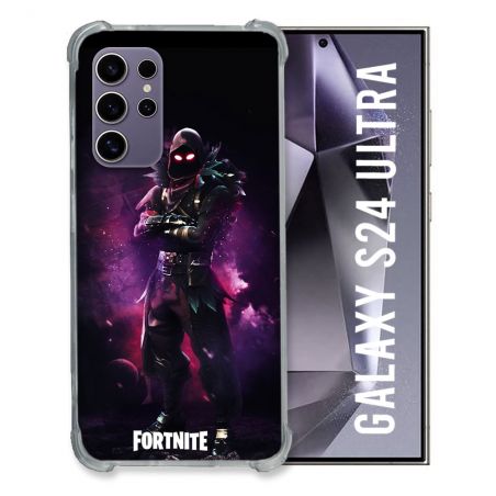 Coque Renforcée En Verre Trempé Pour Samsung Galaxy S24 Ultra Fortnite Raven