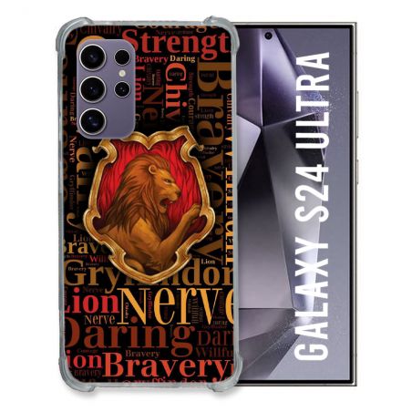 Coque Renforcée En Verre Trempé Pour Samsung Galaxy S24 Ultra Harry Potter Griffondor