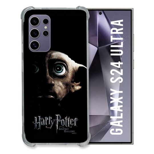 Coque Renforcée En Verre Trempé Pour Samsung Galaxy S24 Ultra Harry Potter Hollows Dobby