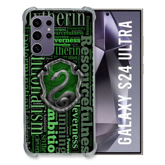 Coque Renforcée En Verre Trempé Pour Samsung Galaxy S24 Ultra Harry Potter Serpentar