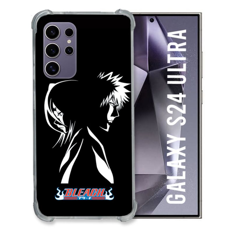 Coque Renforcée En Verre Trempé Pour Samsung Galaxy S24 Ultra Manga Bleach Duo