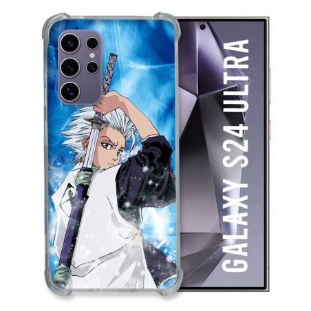 Coque Renforcée En Verre Trempé Pour Samsung Galaxy S24 Ultra Manga Bleach Hitsugaya